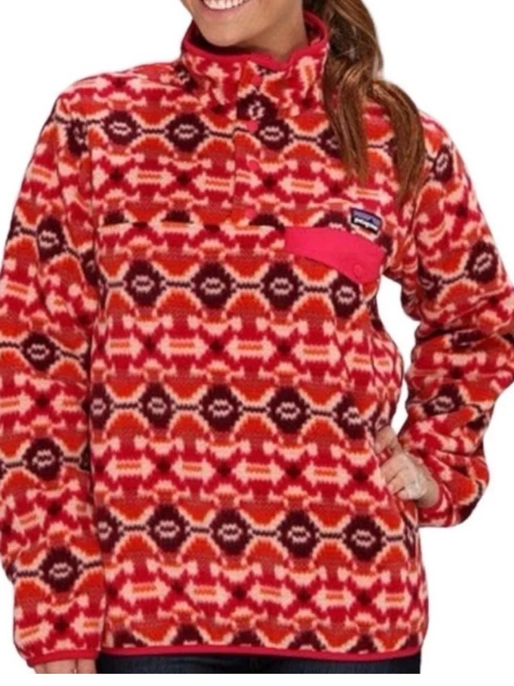 Patagonia Women's Lightweight Aztec Synchilla Snap-T Pullover